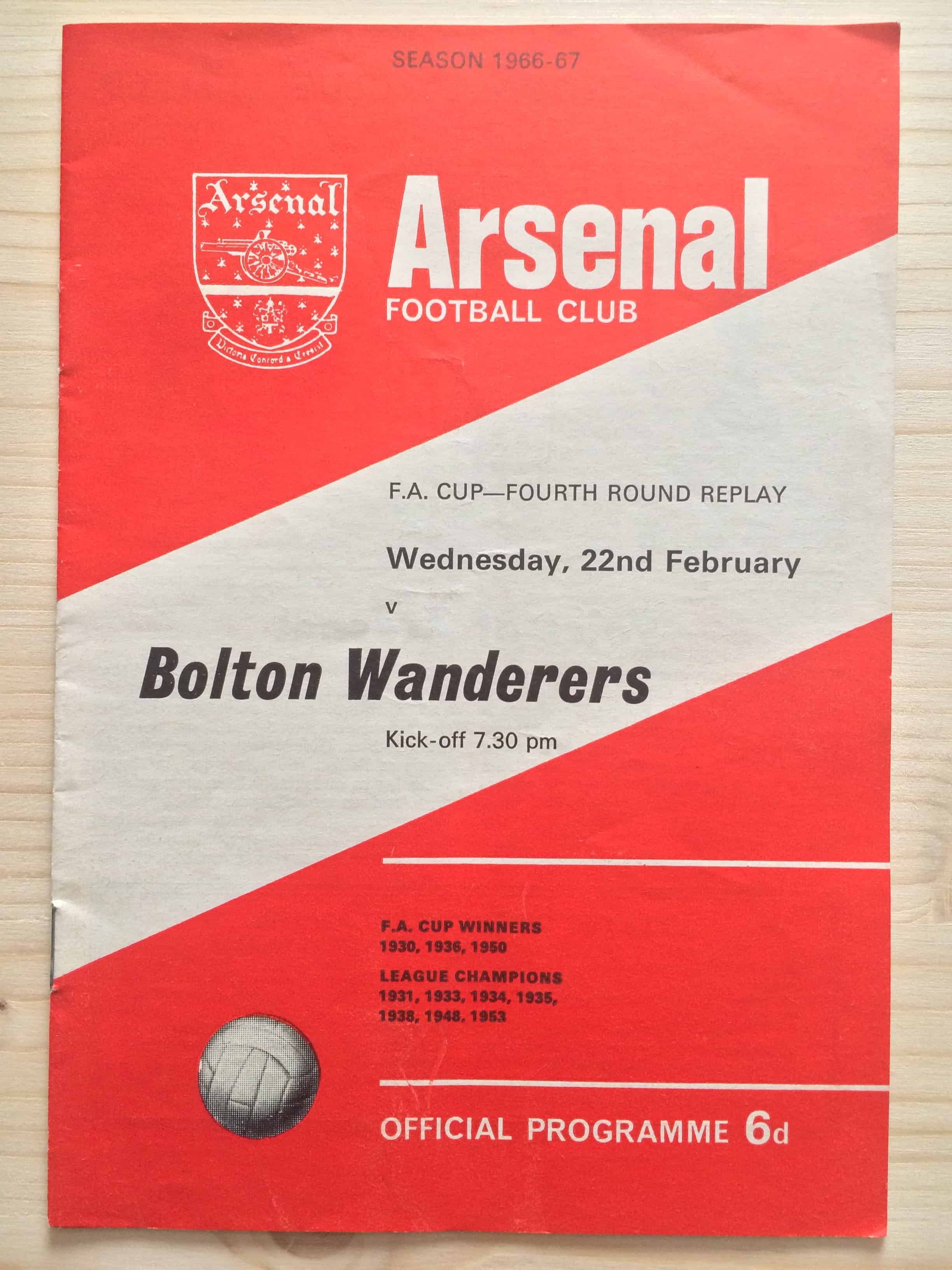 Arsenal FC v Bolton Wanderers FC